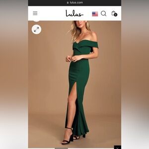 LULU’S - Maxi emerald green dress